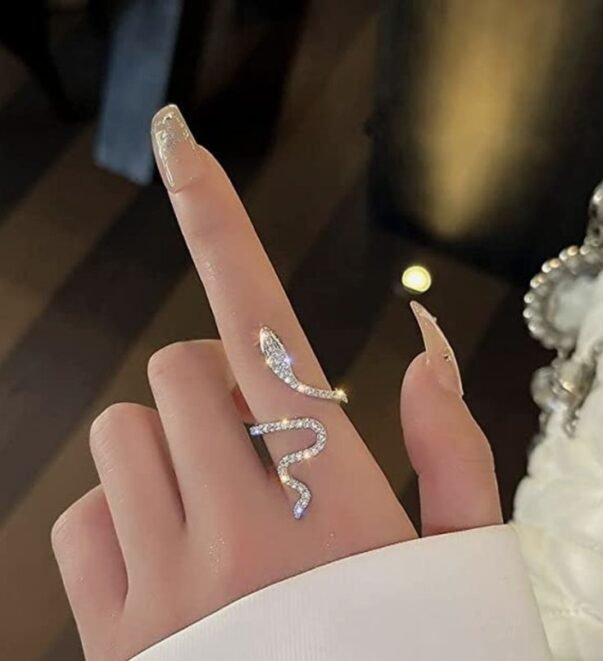 silver snake rings